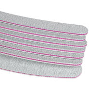 10pcs Archivo De Uñas Curvadas Para Manicura Grey Sandpaper 100/180 Polímero Bloque De Pulido Lavable Herramienta De Cuidado De Uñas - details 4