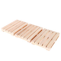 Mini Paléte De Madera Para Vínculos Calientes Y Fríos 1PCS Coaster De Madera Con Almohadilla Para Maceta De Flores - details 8