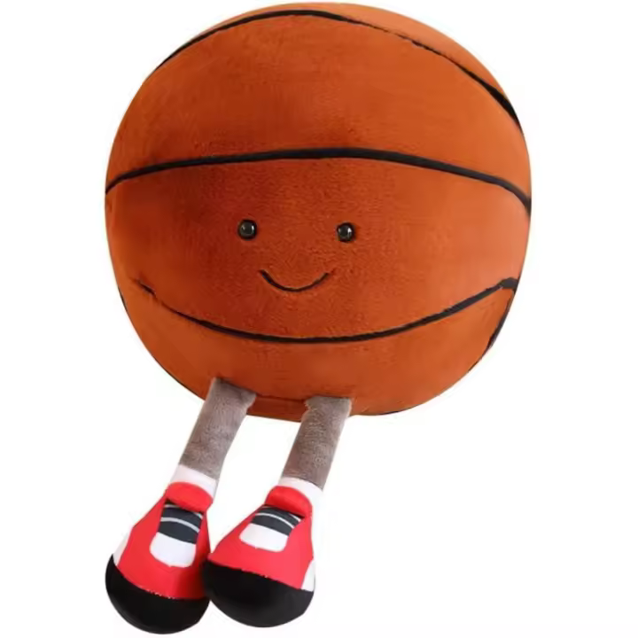 Almohada de peluche de baloncesto de 32 cm, pelotas deportivas rellenas, muñeco de peluche de baloncesto creativo - 1