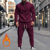 Conjunto Deportivo Casual Para Hombres Verano Otoño Invierno Con Cierre De Cremallera Y Veludo Tejido De Poliéster Talla S a XXXL - details 87