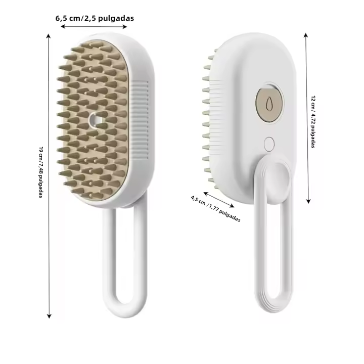 Cepillo De Peluquería Para Perros Y Gatos Eléctrico Con Humo 3 En 1 Cepillo De Masaje Para Animales Elimina Enredos Y Pelo Muerto - 1