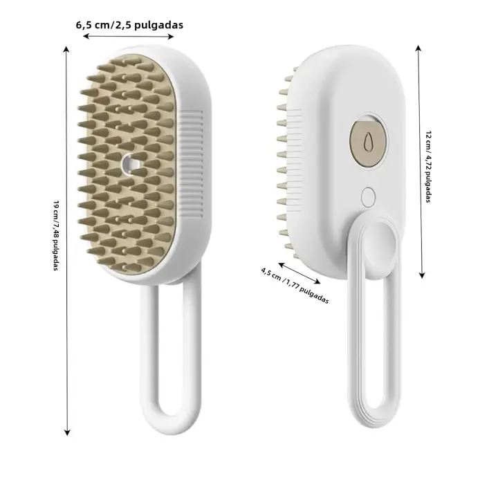 Cepillo De Peluquería Para Perros Y Gatos Eléctrico Con Humo 3 En 1 Cepillo De Masaje Para Animales Elimina Enredos Y Pelo Muerto - 1