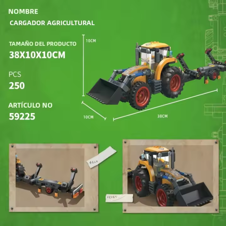 Bloques De Construcción Educativos City Farm Farmer Mower Sower Harvester Juguetes Para Niños Bloques De Plástico ABS Compatible Con Lego Regalos Para Niños Mayores De 3 Años - 1