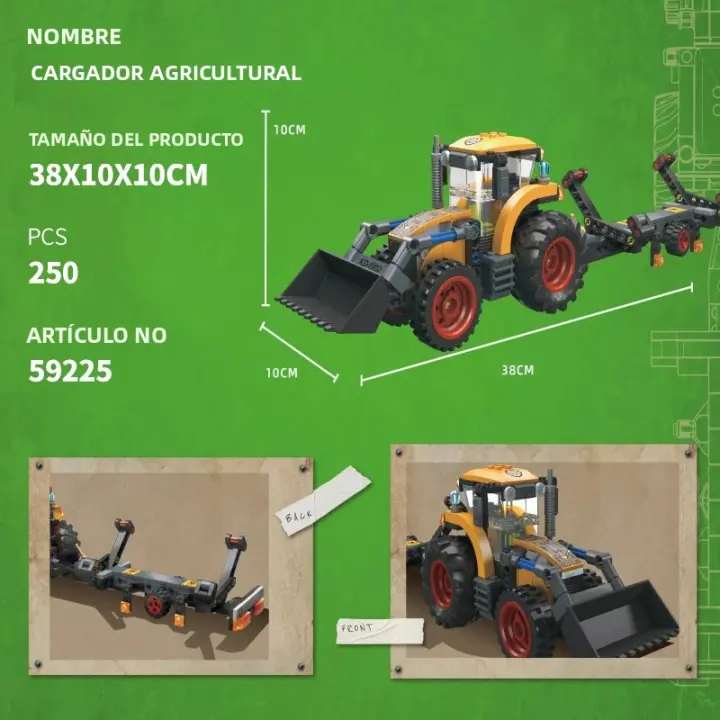 Bloques De Construcción Educativos City Farm Farmer Mower Sower Harvester Juguetes Para Niños Bloques De Plástico ABS Compatible Con Lego Regalos Para Niños Mayores De 3 Años - 1