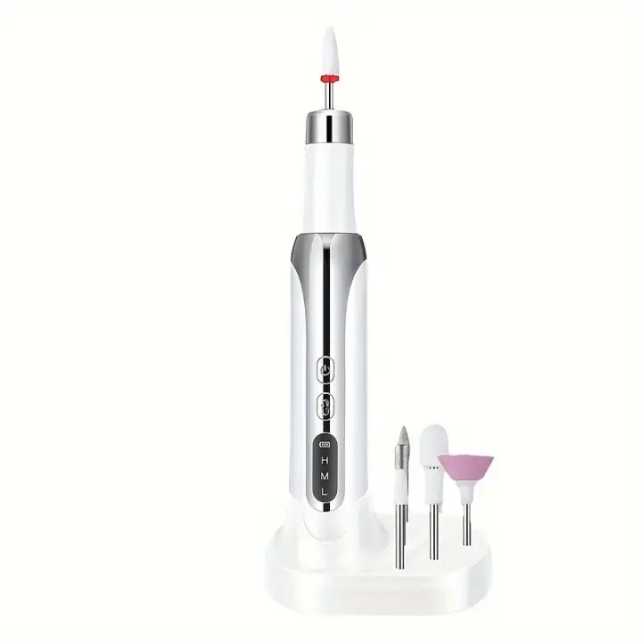 BIT Quitaesmalte de uñas, taladro eléctrico portátil profesional para uñas, pulidor de uñas para dar forma, pulir y quitar uñas de gel, herramienta de manicura multifuncional - 1