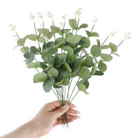 10/20/30Pcs Ramas De Eucalipto Artificiales Con Hojas Verdes Para Decoración De Hogar Jardín Vaso Fiesta De Boda Decoración De Eventos Flores Falsas - details 6