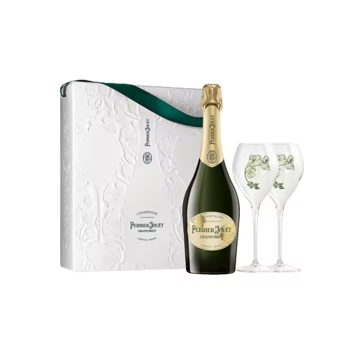 Perrier-Jouet Grand Brut Estuchado + 2 Copas - 1