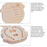 Caja De Dientes De Bebé 1pc Organizador De Dientes En Madera Para Niños Y Niñas Recuerdo De Souvenir Regalo Para Niños Y Niñas - details 1