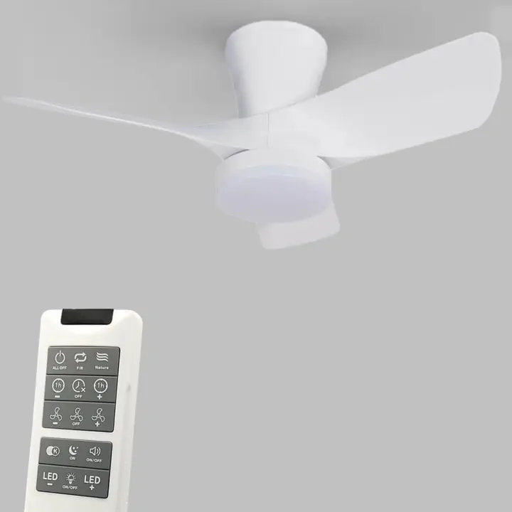 FactorLED Ventilador de Techo con Luz, 30W, 3000Lm, Silencioso, CCT 6 opciones de luz blanca, Velocidad ajustable, Programable y Regulable, Mando a Distancia - 1