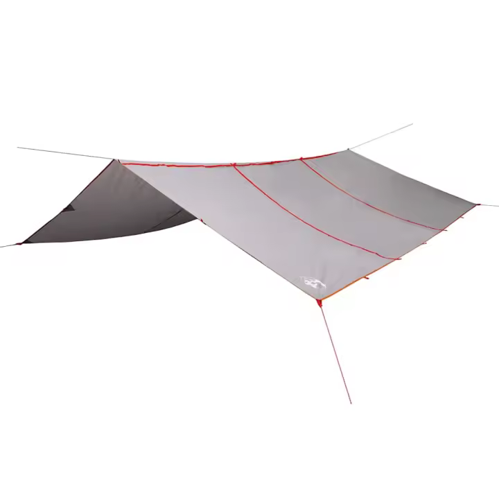 vidaXL Lona de camping impermeable gris y naranja 420x440 cm - 1