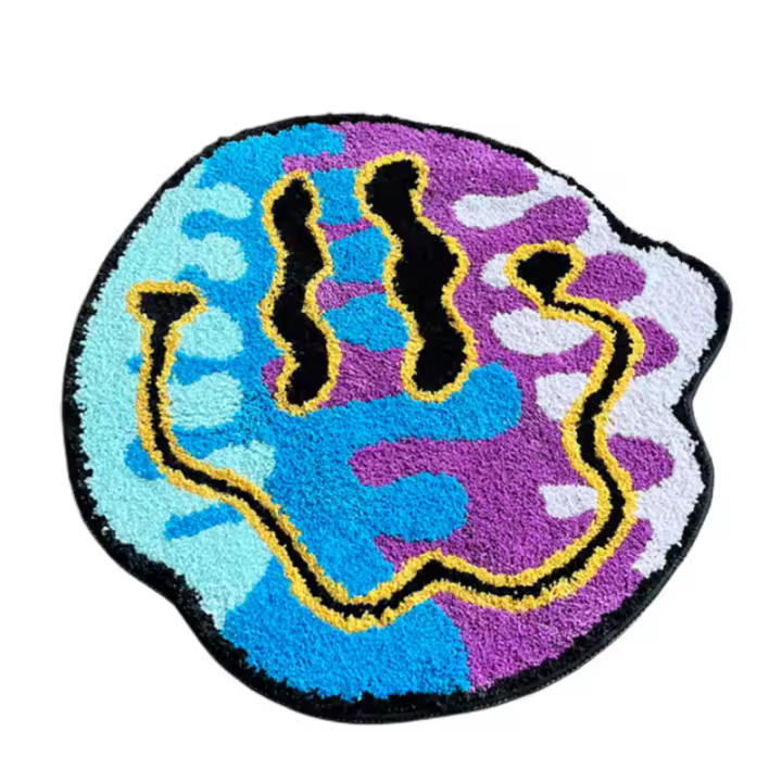  Alfombra LAKEA Tejida Con Rostro Sonriente Mágico Para Decoración Del Hogar O Regalo Material Poliéster 100% Personalizable - 1