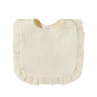 Babero para bebé de crepe de algodón puro INS con encaje - details 10