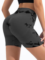 Shorts De Yoga Para Mujer Cintura Alta Sin Costuras Tie-Dye Elásticos Altos Transpirables Leggings De Gimnasio - details 24