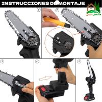 Mini Motosierra a Batería 21V Linea Hd - 6", 2 Baterías, Cargador, Kit de herramientas y Maletín de Transporte - details 0