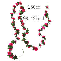 Guirnalda De Rosas Artificiales De Seda Para Boda Decoración De Casa Arco De Jardín Faux Plantas Flores Vínculo Para Habitaciones Y Murallas - details 1