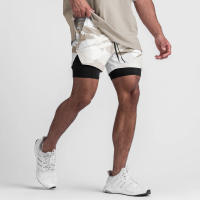 Shorts De Verano 2023 Para Hombre Deporte Fitness Running Doble Capa Quick-drying Two-in-One Estilo Casual Cierre Con Cordón - details 20