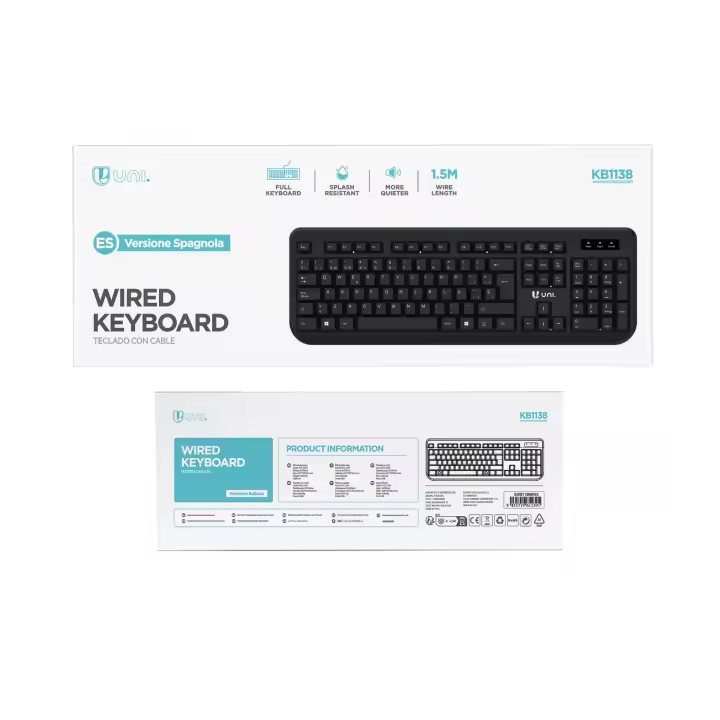 UNICO KB1138 UNI-Wired Office Keyboard (España) CE - 1