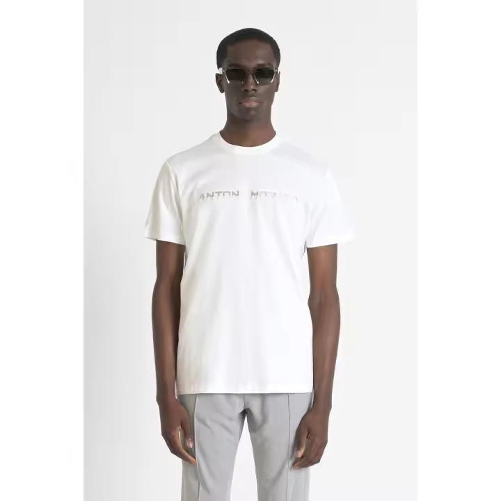 Morato camiseta hombre manga corta con diseño moderno y corte slim. Estilo urbano con sello italiano M14 - 1