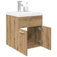 vidaXL Mueble con lavabo aglomerado en color gris brillante/Negro/Blanco brillante y más | almacenamiento funcional diseño moderno para baño dormitorio sala - details 6