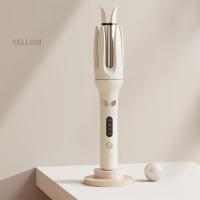 Bobinador automático - barra giratoria automática del bobinador - ajuste de temperatura de cuatro velocidades - 28 mm de diámetro - con 1 peine pequeño y 2 horquillas, amarillo - details 0