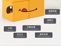 Bloques De Madera Educativos Para Niños Juego De Tablero 3D Cambio De Cara Cubo De Expresión Montessori Juguetes Interactivos Para Niños Y Niñas - details 2