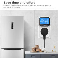 Controlador De Temperatura Digital Con Display LCD Timbre Preset Para Enfriamiento Y Calentamiento Sensor De Temperatura EU Plug 220V - details 16