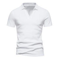 Camisa Henley Para Hombre En Algodón Ajustada Corta Casual Para Jogger Camisetas Sueltas Estilo Inglés Cuidado Facil - details 9