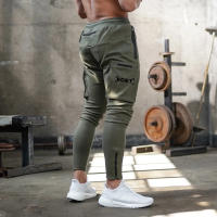 Nuevos Pantalones De Entrenamiento Para Hombre 2024 Primavera Y Otoño Color Sólido Deportivos Cómodos Para Exterior Y Fitness Con Bolsillos De Camuflaje - details 23