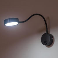 Lámpara De Pared LED Moderna Con Interruptor De Girar Para Lectura En La Habitación Luz Ajustable Soporte De Ventana Decoración De Hogar En Aluminio Negro Y Plateado - details 0