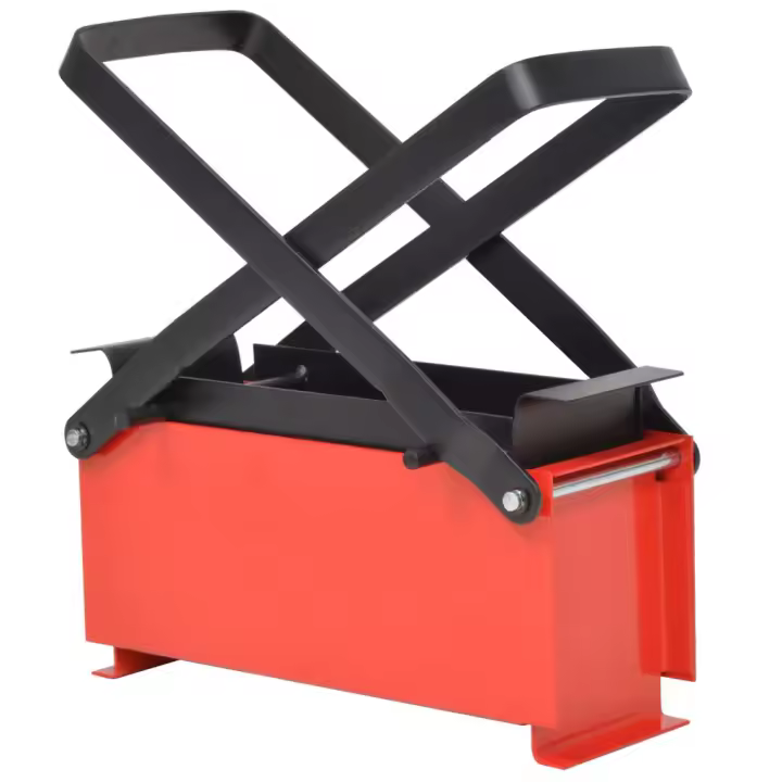 vidaXL Briquetadora de papel acero negro y rojo 34x14x14 cm - 1