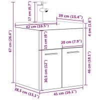 vidaXL Mueble de baño con lavabo incorporado y grifo roble Sonoma - details 7