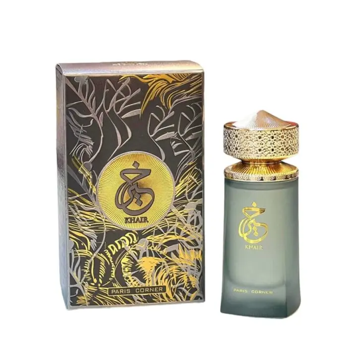 Perfume Árabe 100% Original KHAIR Paris Corner Eau de Parfum 100ml – Fragancia Exclusiva y Sofisticada para Hombres Poderosos, con Notas Amaderadas, Especiadas y Cálidas, Aroma Duradero e Intenso, Presentación de Lujo para el Hombre Elegante y Distinguido - 1