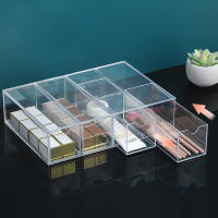 Estuche De Acrílico Transparente Para Gafas Caja De Exhibición De Sol Para Escritorio Con Cuatro Capas Organizador De Maquillaje Y Estación De Estudio a Prueba De Polvo - details 6