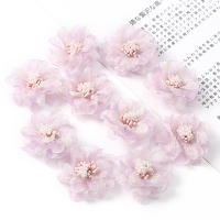 5Pcs Flores Artificiales De Chiffon Para Niñas Y Mujeres Adornos De Ropa Y Peinado Accesorios De Patch Para Celebraciones Y Decoración Del Hogar - details 7