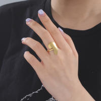 Anillo Abierto De Acero Inoxidable Con Mapa De Africa En Color Dorado Para Mujeres Y Niñas Joyería Étnica Cultural De Moda Regalo - details 10