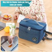 Bolsa de comida caliente para el trabajo, Viajes y picnics, Bolsa de comida para el trabajo, Bolsa De Comida y bebida caliente (Negro) - details 2