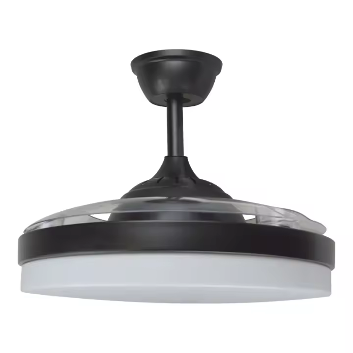 Ventilador de Techo CONALUX - Aspa Retráctil - 6 Velocidades - Plafón LED - Luz 3600 lm. - Potencia 72W - Blanco, Negro o Níquel - 1