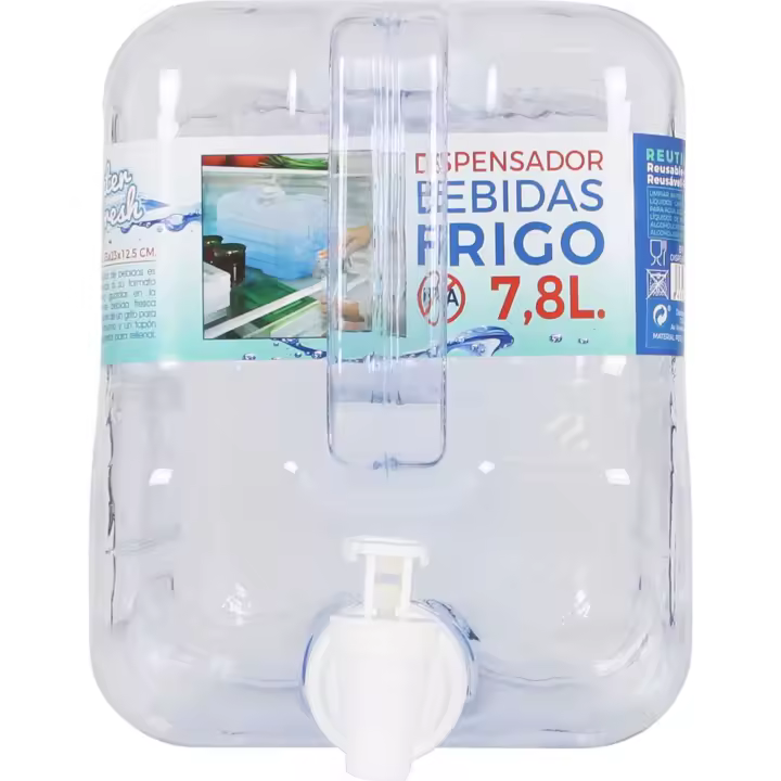 INDE - DISPENSADOR FRIGO 7-8L WATER FRESH - Dispensador Frigo Práctico y Funcional para Refrigeradores - Dispensador Frigo de Diseño Compacto para Ahorrar Espacio - Dispensador Frigo Versátil para Organizar Alimentos - Dispensador Frigo Fácil de Usar - 1