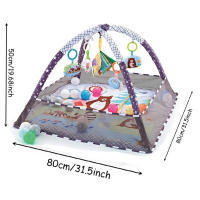 Juego De Rompecabezas De Enseñanza Para Bebés Marco De Fitness Suelo De Juguete Para Crawler Con Divisor De Espacio Materiales Seguros Tamaño 80x80x50CM - details 3
