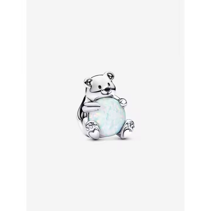 Pandora - Charm de Oso Polar-Plata de Lei - 1