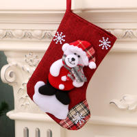 Babero De Navidad Para Niños Con Calcetines De Santa Claus Y Muñeco De Nieve Decoración De Árbol De Navidad Para El Hogar Material De Tela No Tejida - details 8