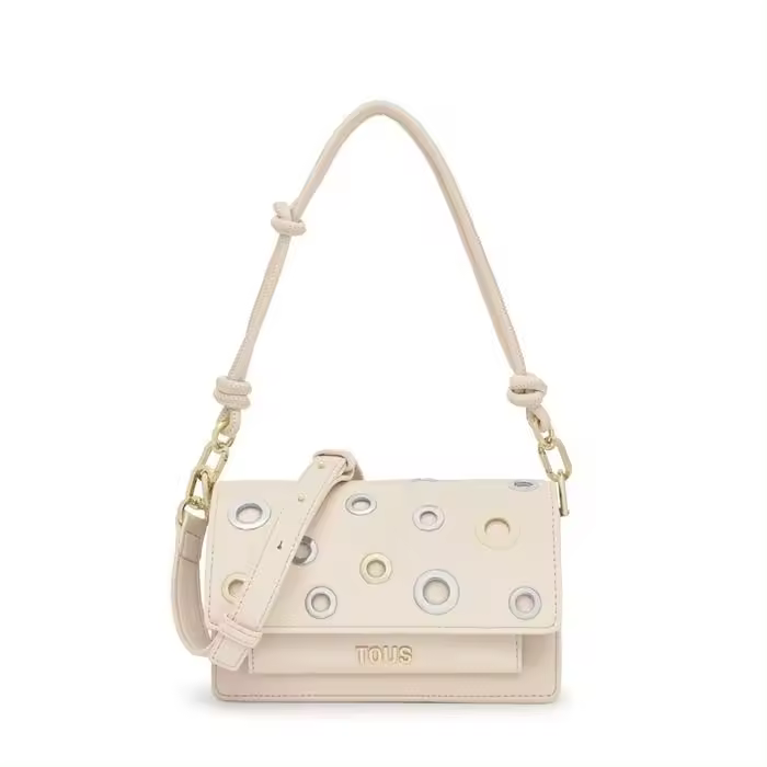 Bolso Bandolera Audree TOUS Eyelets Beige Pequeña 2002202901 TOUS - 1
