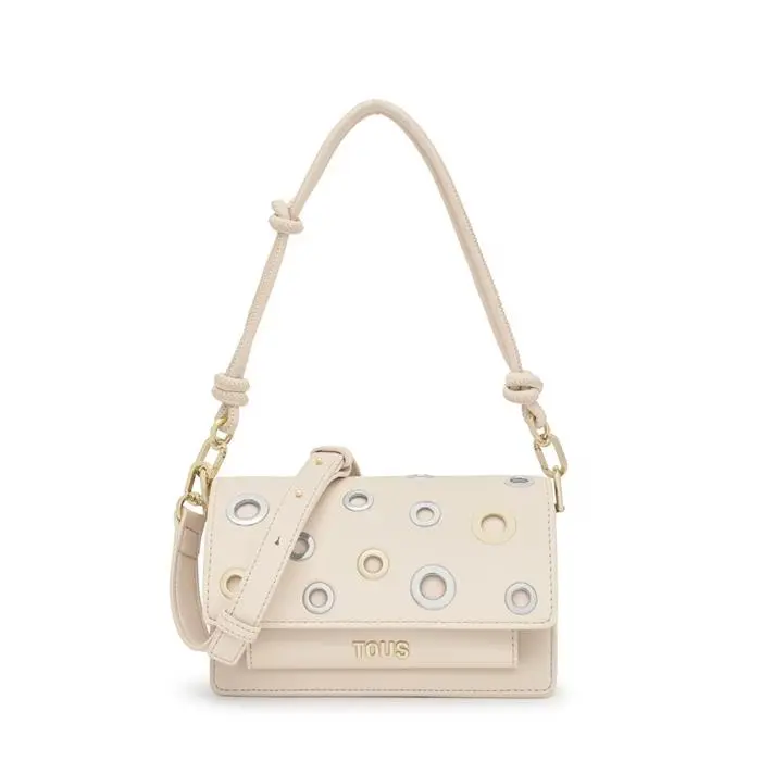 Bolso Bandolera Audree TOUS Eyelets Beige Pequeña 2002202901 TOUS - 1