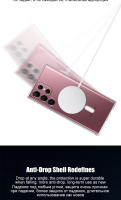 Funda De Teléfono Magnética Transparente De Lujo Para Samsung Galaxy S24 Ultra S23 FE S22 plus Compatible Con Magsafe Carga Inalámbrica Resistente a Golpes Y Choques - details 4