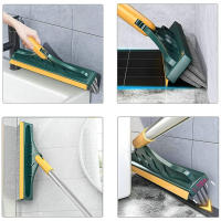Cepillo De Limpieza De Piso 2 En 1 Con Mango Largo Cepillo De Escarabajo V-Shaped Cerda Rígida Rotativo Con Escurridor Herramientas Para Azulejos - details 5