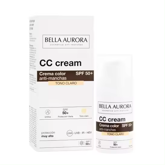 Bella Aurora CC Cream Crema Color Anti-Manchas SPF50+ Tono Claro 30ml - 1