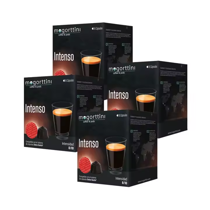 Intenso Mogorttini 4 cajas de 16 cápsulas  compatible Dolce Gusto 8436583660690 - 1