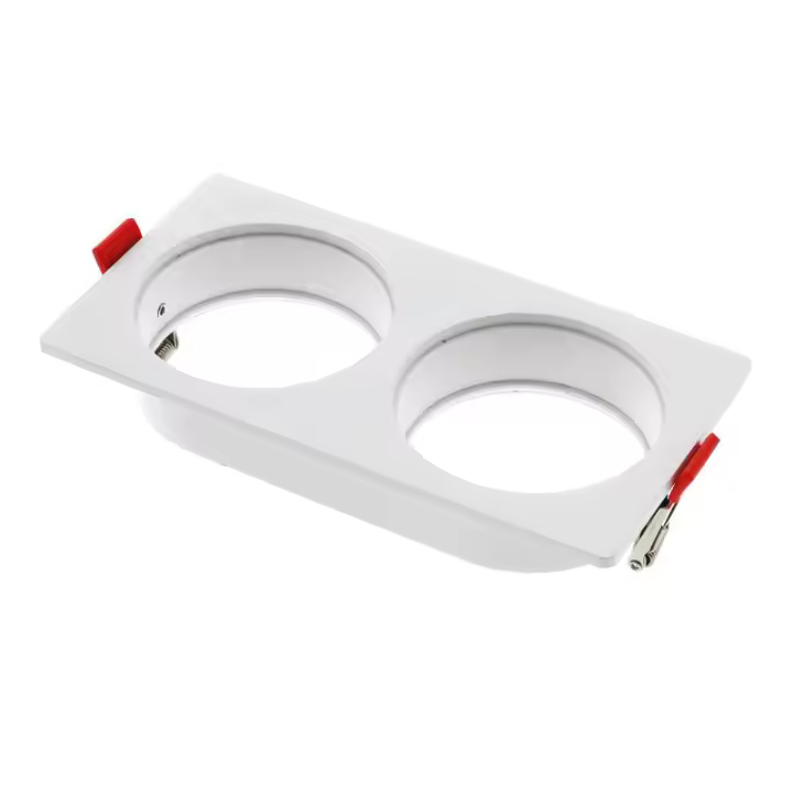 IluminaShop - Aro de Empotrar Blanco Para 2 Modulos 10W Serie Cobfix - 1