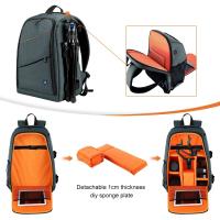 mochila hombre,mochila viaje,25LAlta capacidad Bolsa de fotografía para portátil,mochila para cámara digital,mochila para cámara réflex digital(24*18*18)negro - details 1