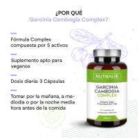Garcinia Cambogia 2000mg -  60% HCA - Cromo Zinc B2 B6 -  Para Mujer y Hombre - 90 Cápsulas Garcinia Complex Nutralie - details 1